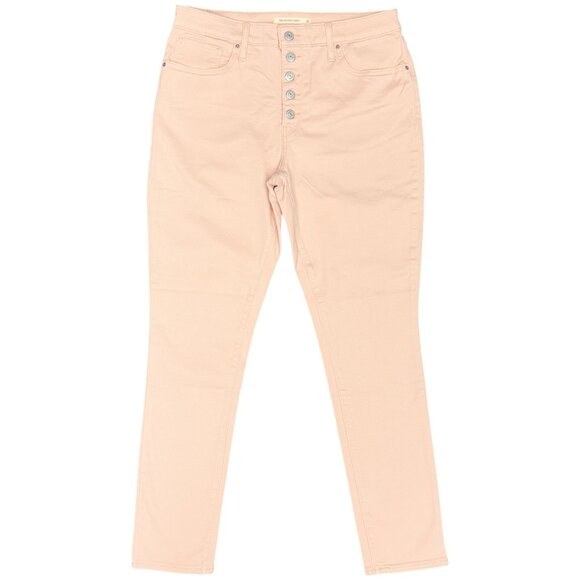 Women's LEVI'S 721 High‎ Rise Ankle Skinny Button-Fly in Baby Pink- Size 32 - Picture 4 of 15